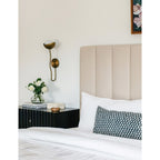 Curved Arm Opal Orb Wall Lamp