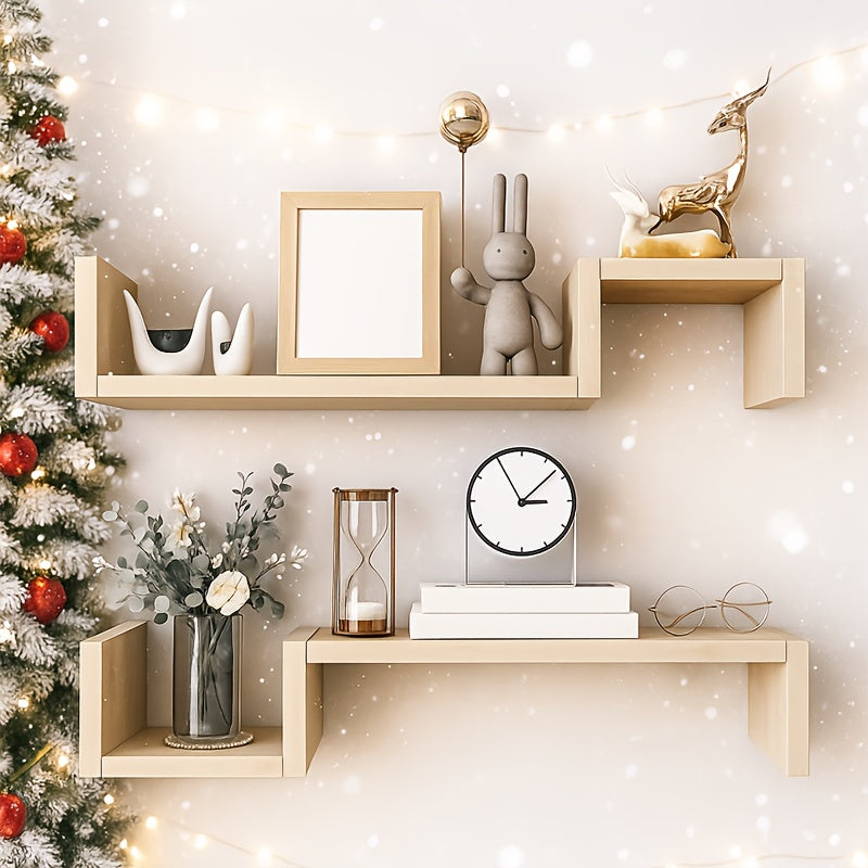 KunstDeko: Decorative Wall Shelves – Space-saving, Stable & Hanging in Modern Wood Design for Bathroom & Kitchen