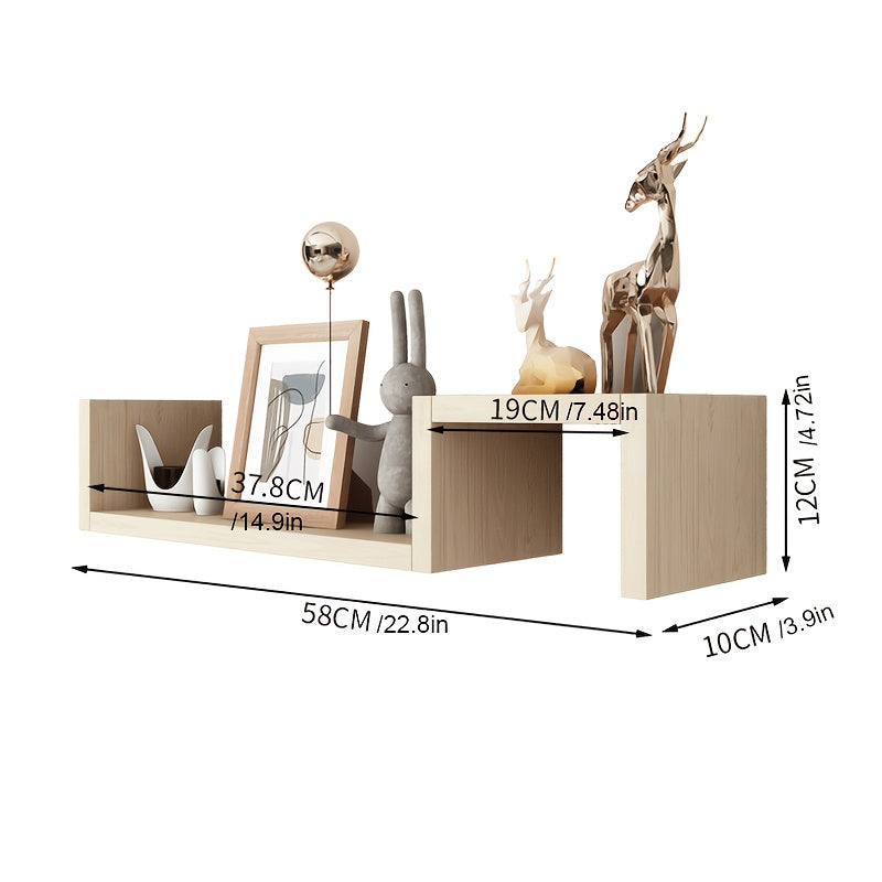 KunstDeko: Decorative Wall Shelves – Space-saving, Stable & Hanging in Modern Wood Design for Bathroom & Kitchen