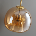 Copper Elegance: Modern Glass Ceiling Light with Copper Finish – Stylish & Decorative for Hallway & Living Room