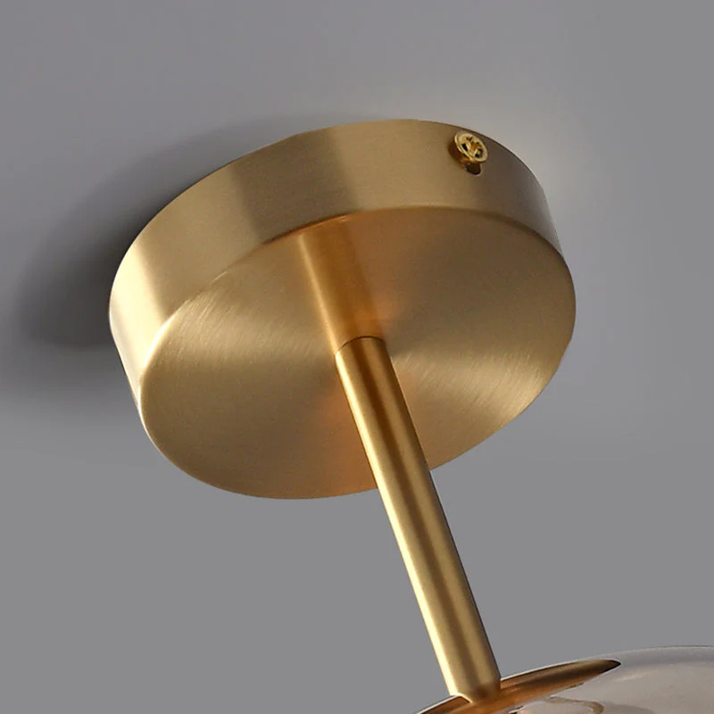 Copper Elegance: Modern Glass Ceiling Light with Copper Finish – Stylish & Decorative for Hallway & Living Room