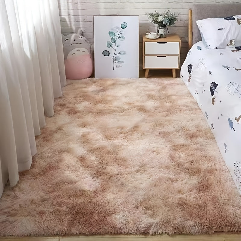 KuschelFarb: Soft High-Pile Carpet in a Modern Gradient Design Made of Polyester – Ideal for Living Spaces & Bedside