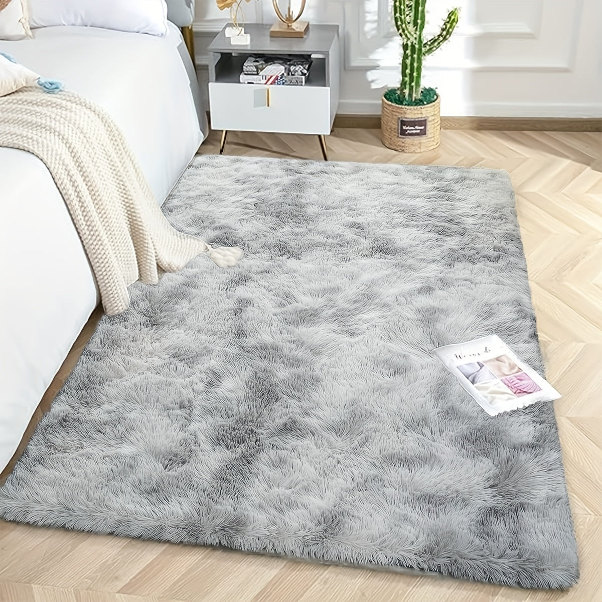 KuschelFarb: Soft High-Pile Carpet in a Modern Gradient Design Made of Polyester – Ideal for Living Spaces & Bedside