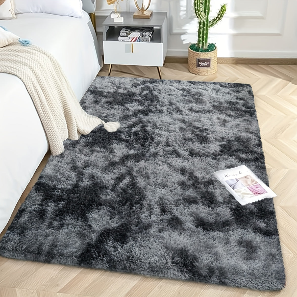 KuschelFarb: Soft High-Pile Carpet in a Modern Gradient Design Made of Polyester – Ideal for Living Spaces & Bedside