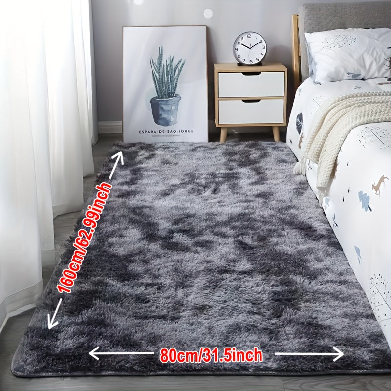 KuschelFarb: Soft High-Pile Carpet in a Modern Gradient Design Made of Polyester – Ideal for Living Spaces & Bedside