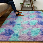 KuschelFarb: Soft High-Pile Carpet in a Modern Gradient Design Made of Polyester – Ideal for Living Spaces & Bedside