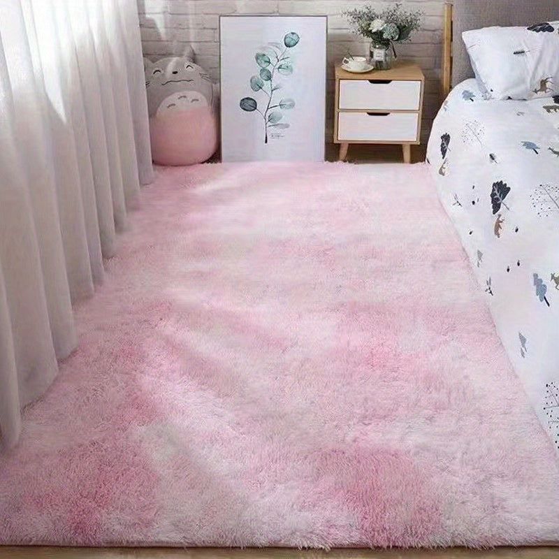 KuschelFarb: Soft High-Pile Carpet in a Modern Gradient Design Made of Polyester – Ideal for Living Spaces & Bedside