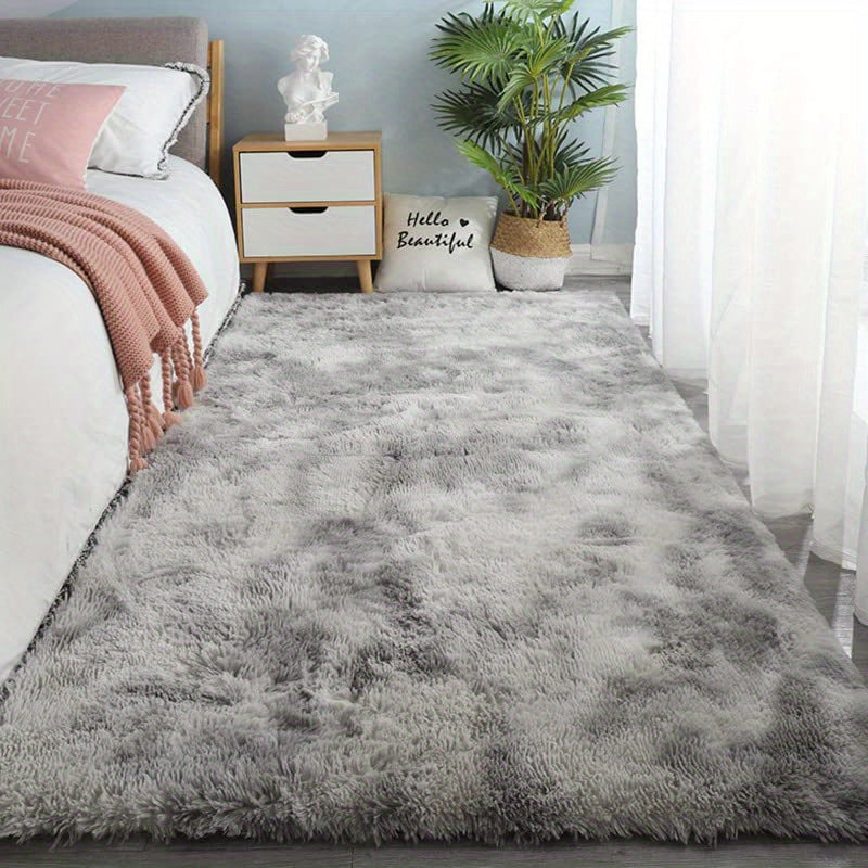 KuschelFarb: Soft High-Pile Carpet in a Modern Gradient Design Made of Polyester – Ideal for Living Spaces & Bedside