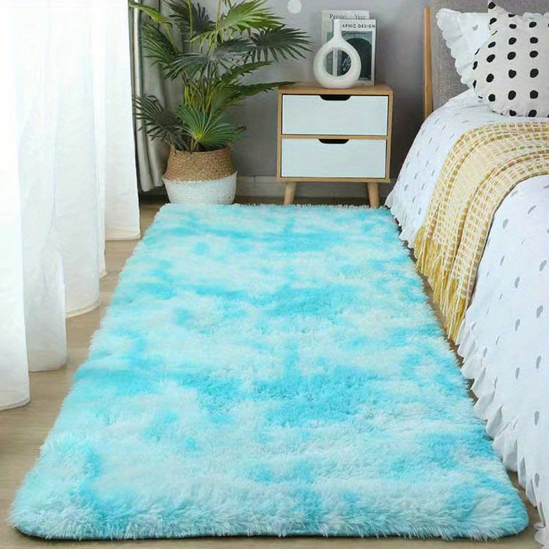 KuschelFarb: Soft High-Pile Carpet in a Modern Gradient Design Made of Polyester – Ideal for Living Spaces & Bedside