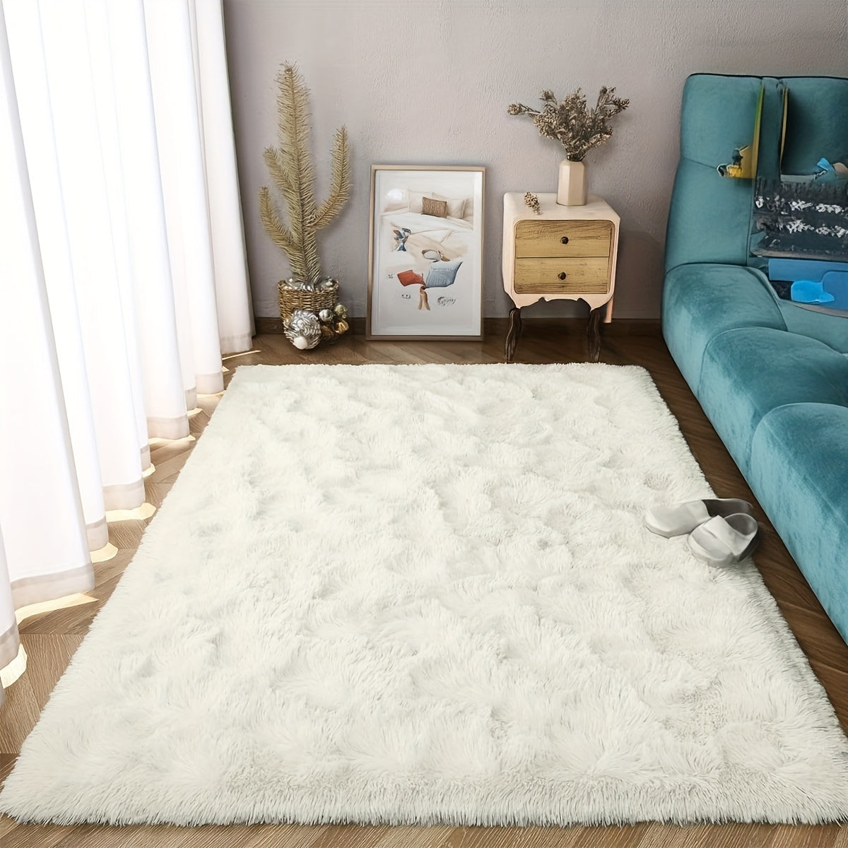 KuschelFarb: Soft High-Pile Carpet in a Modern Gradient Design Made of Polyester – Ideal for Living Spaces & Bedside
