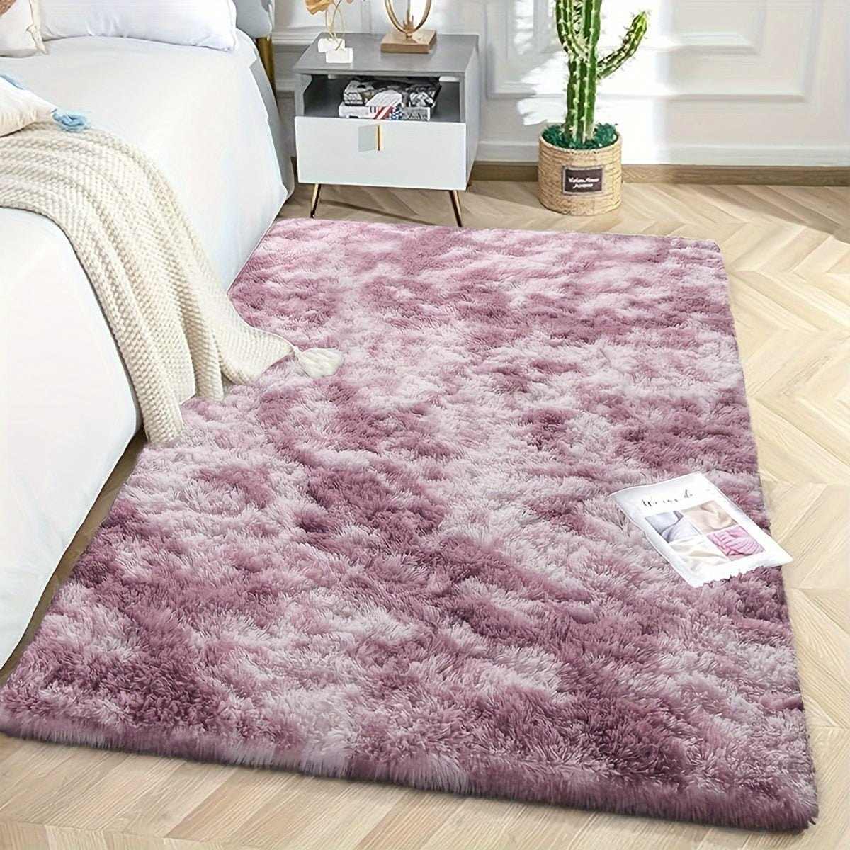 KuschelFarb: Soft High-Pile Carpet in a Modern Gradient Design Made of Polyester – Ideal for Living Spaces & Bedside