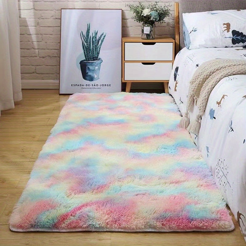 KuschelFarb: Soft High-Pile Carpet in a Modern Gradient Design Made of Polyester – Ideal for Living Spaces & Bedside
