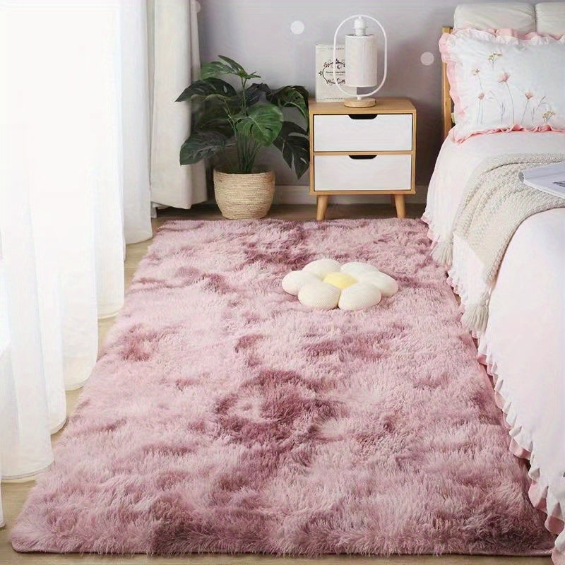 KuschelFarb: Soft High-Pile Carpet in a Modern Gradient Design Made of Polyester – Ideal for Living Spaces & Bedside