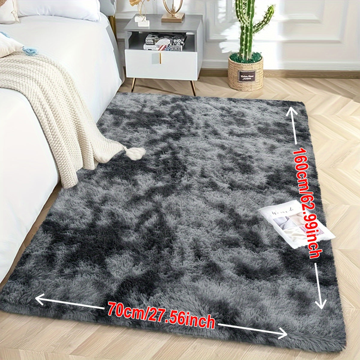 KuschelFarb: Soft High-Pile Carpet in a Modern Gradient Design Made of Polyester – Ideal for Living Spaces & Bedside
