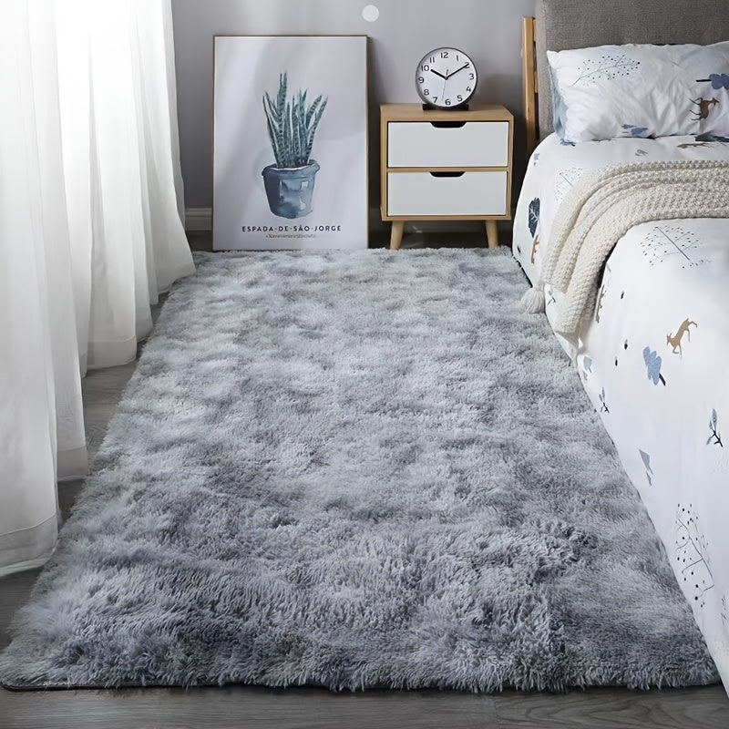 KuschelFarb: Soft High-Pile Carpet in a Modern Gradient Design Made of Polyester – Ideal for Living Spaces & Bedside
