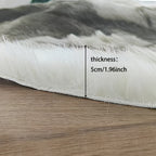 KuschelHorn: Fluffy rug made of faux fur with a light texture & decorative look – for balconies & living spaces