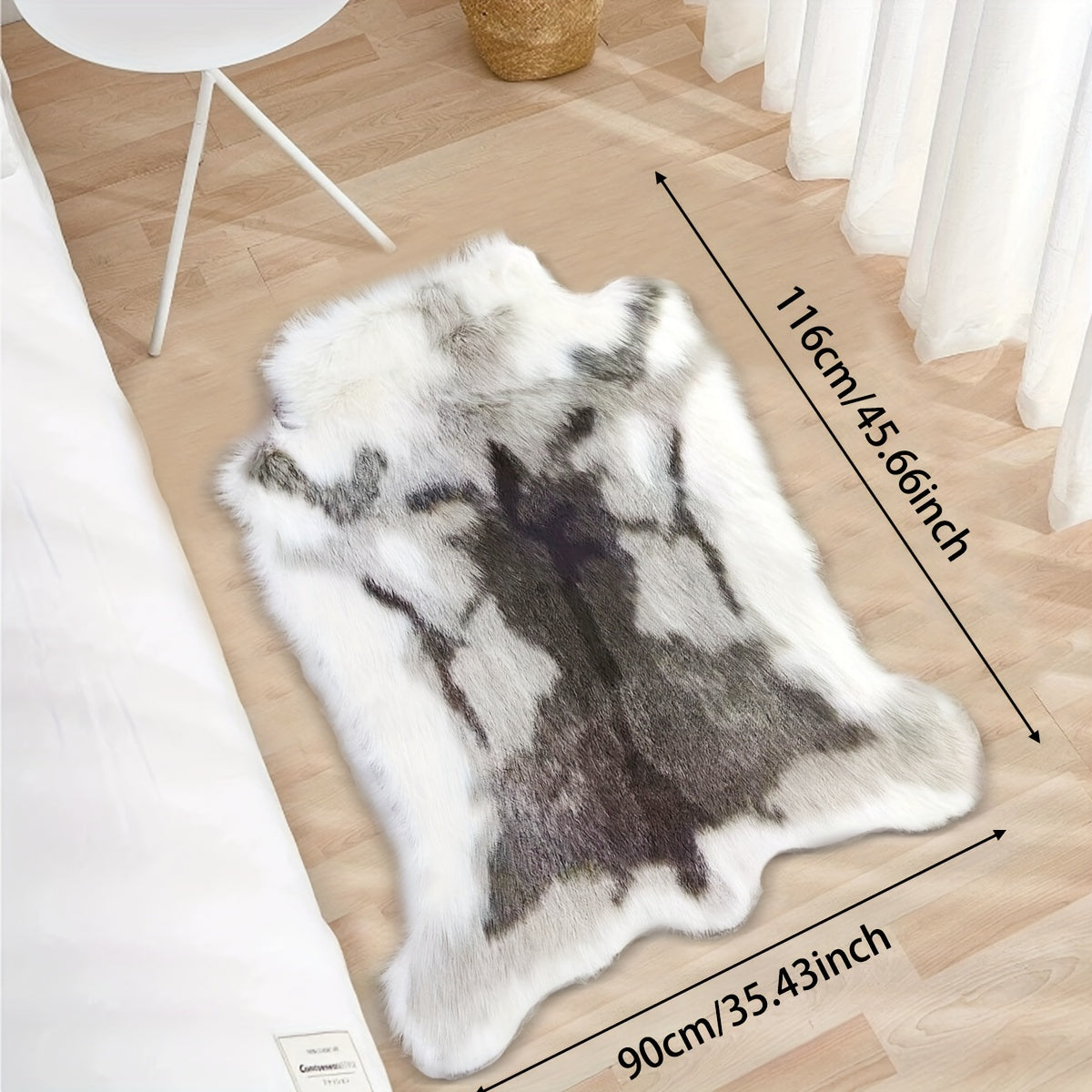 KuschelHorn: Fluffy rug made of faux fur with a light texture & decorative look – for balconies & living spaces