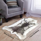 KuschelHorn: Fluffy rug made of faux fur with a light texture & decorative look – for balconies & living spaces