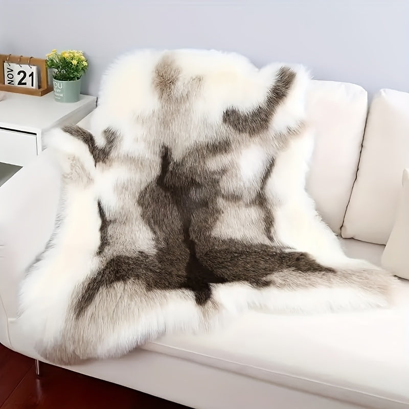 KuschelHorn: Fluffy rug made of faux fur with a light texture & decorative look – for balconies & living spaces