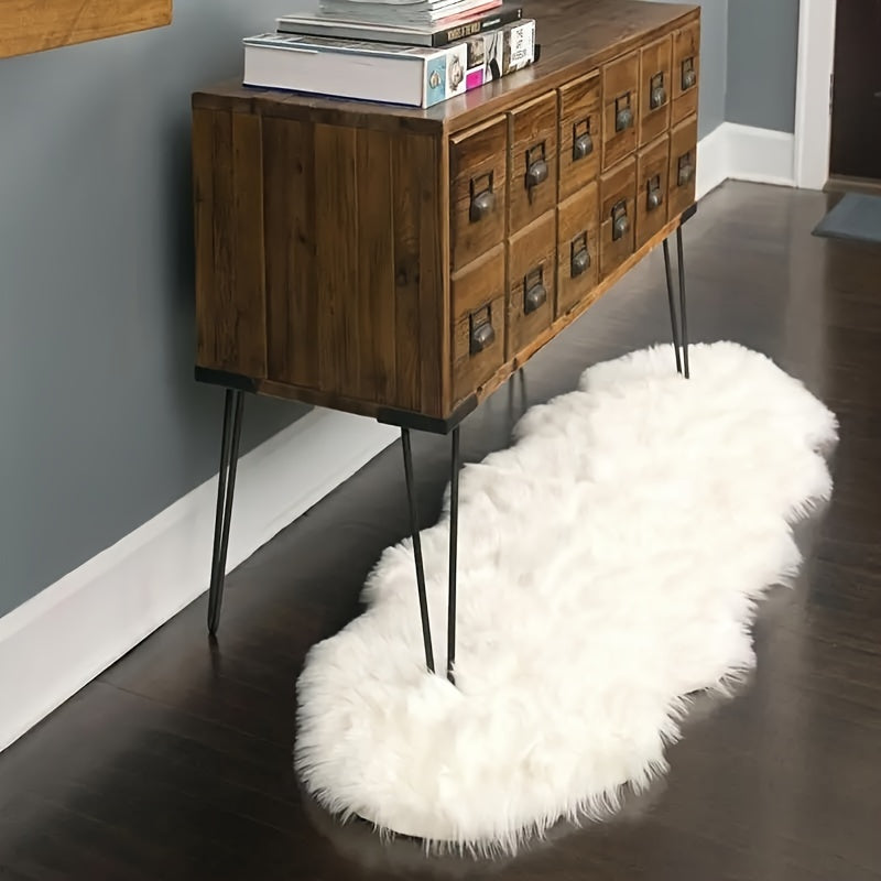 KuschelLux: Soft Faux Fur Rug with Knitted Texture & Cozy Look – for Modern Living Spaces