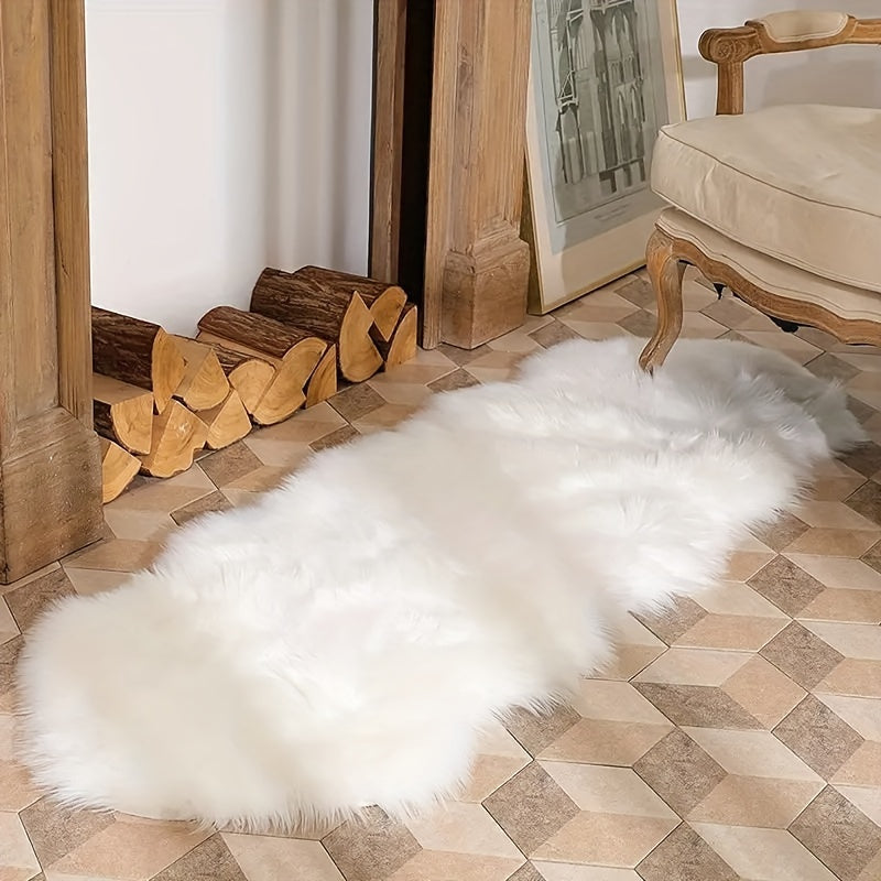 KuschelLux: Soft Faux Fur Rug with Knitted Texture & Cozy Look – for Modern Living Spaces