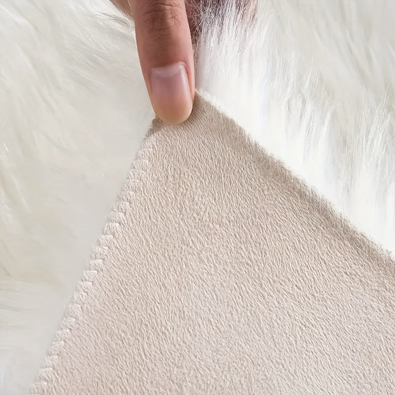 KuschelLux: Soft Faux Fur Rug with Knitted Texture & Cozy Look – for Modern Living Spaces
