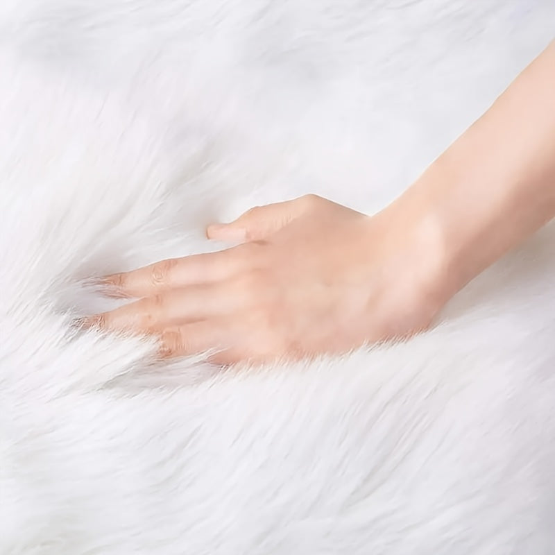 KuschelLux: Soft Faux Fur Rug with Knitted Texture & Cozy Look – for Modern Living Spaces