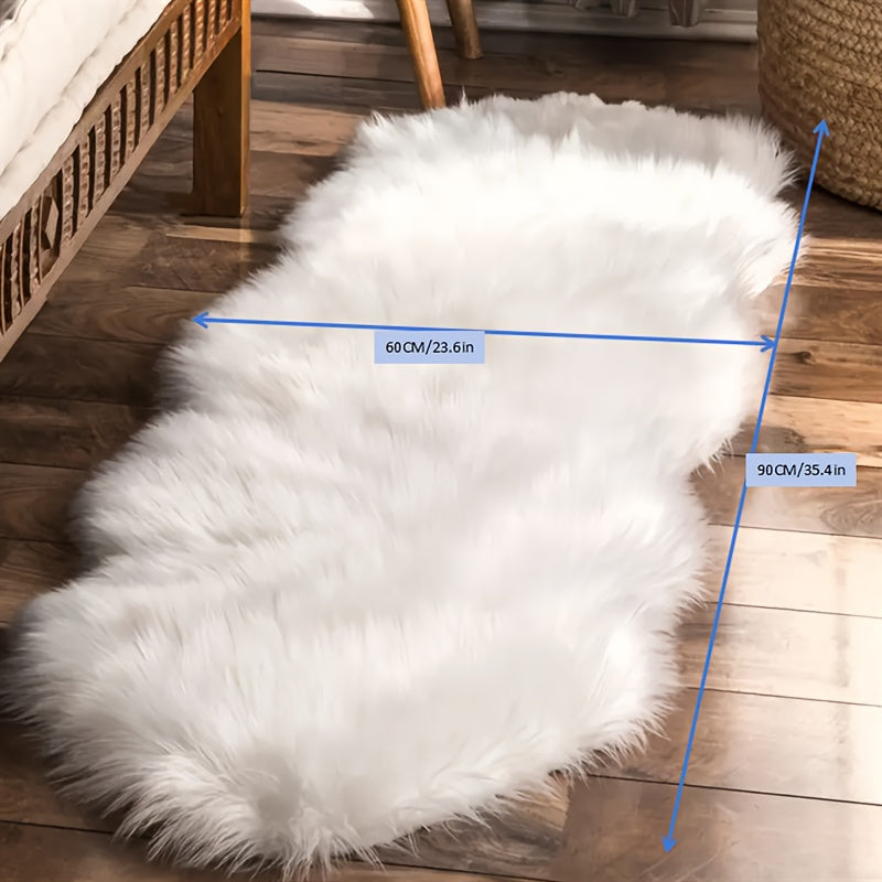 KuschelLux: Soft Faux Fur Rug with Knitted Texture & Cozy Look – for Modern Living Spaces