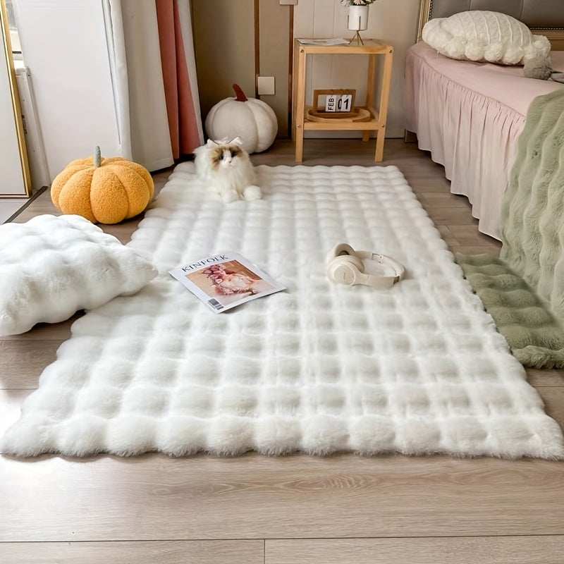 KuschelWohl: Soft High-Pile Rug in Rectangular Format Made of Polyester Plush – for Bedside & Living Areas