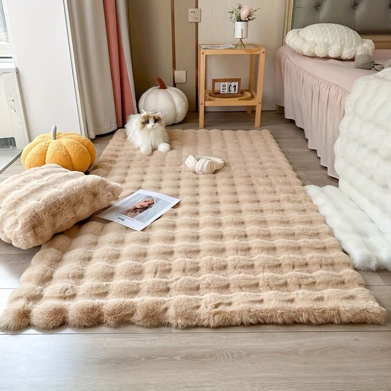 KuschelWohl: Soft High-Pile Rug in Rectangular Format Made of Polyester Plush – for Bedside & Living Areas