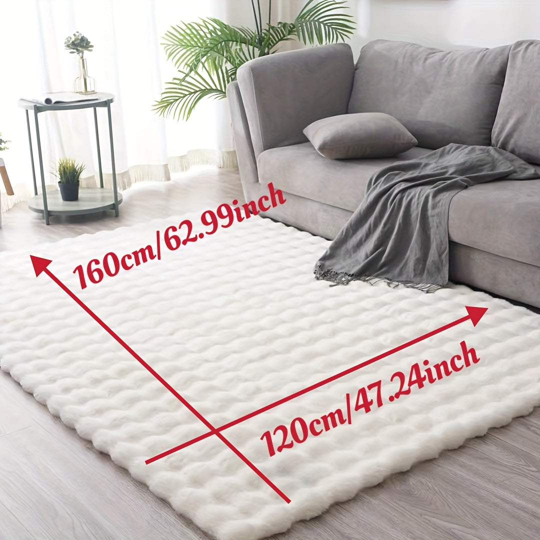 KuschelWohl: Soft High-Pile Rug in Rectangular Format Made of Polyester Plush – for Bedside & Living Areas