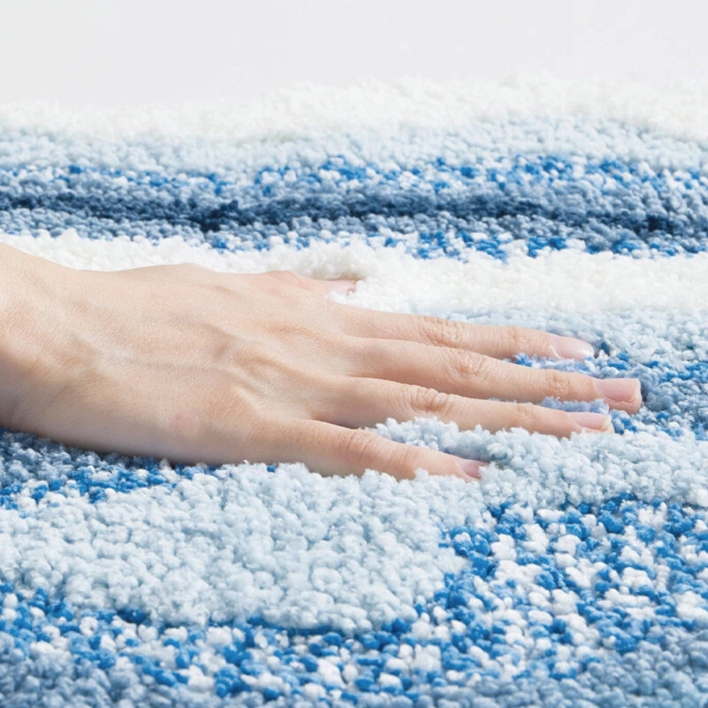 Coastal Dream: Non-Slip Bath Mat in Beach Design – Soft, Absorbent & Washable