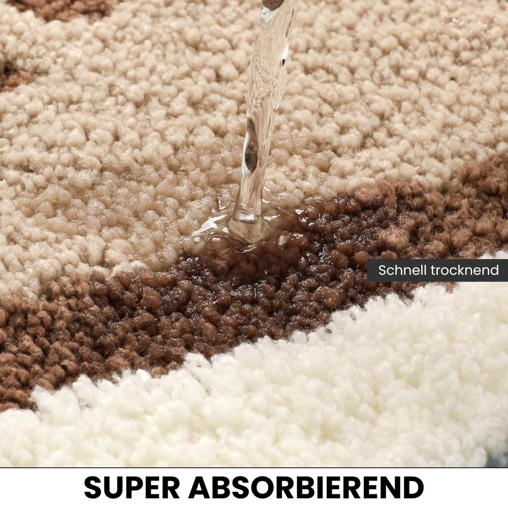 Coastal Dream: Non-Slip Bath Mat in Beach Design – Soft, Absorbent & Washable