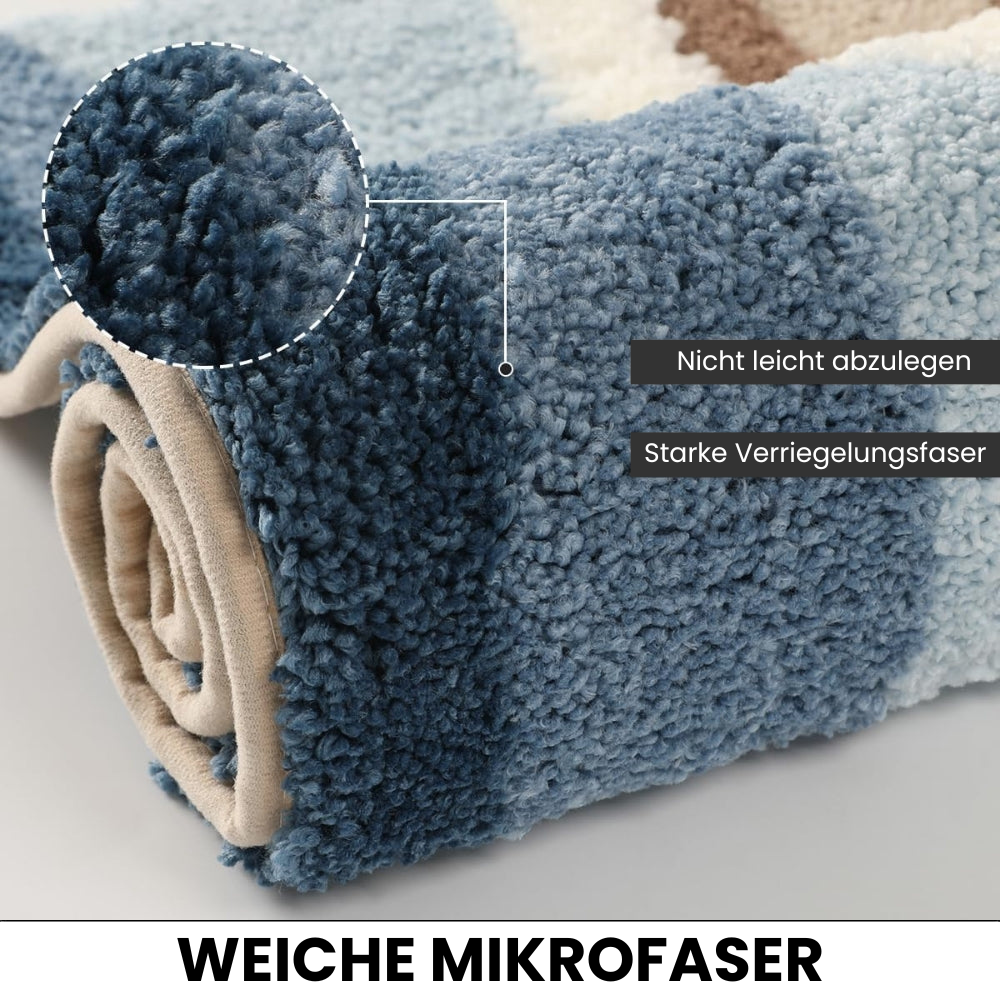 Coastal Dream: Non-Slip Bath Mat in Beach Design – Soft, Absorbent & Washable