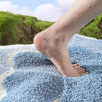 Coastal Dream: Non-Slip Bath Mat in Beach Design – Soft, Absorbent & Washable