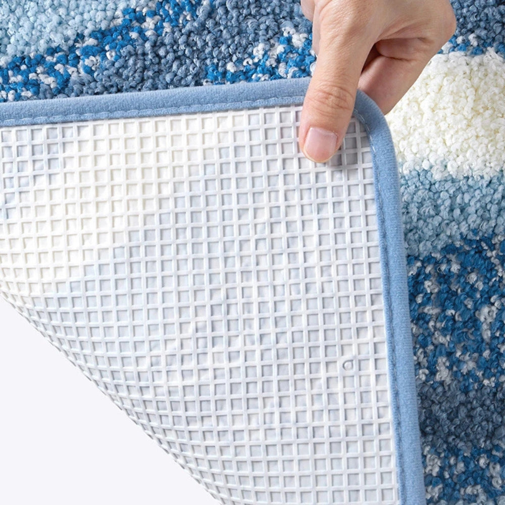 Coastal Dream: Non-Slip Bath Mat in Beach Design – Soft, Absorbent & Washable