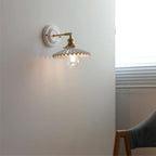 KyoLicht: Vintage Wall Light Ceramic & Brass in Japanese Design – for Bedroom & Living Room