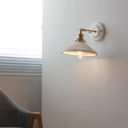 KyoLicht: Vintage Wall Light Ceramic & Brass in Japanese Design – for Bedroom & Living Room