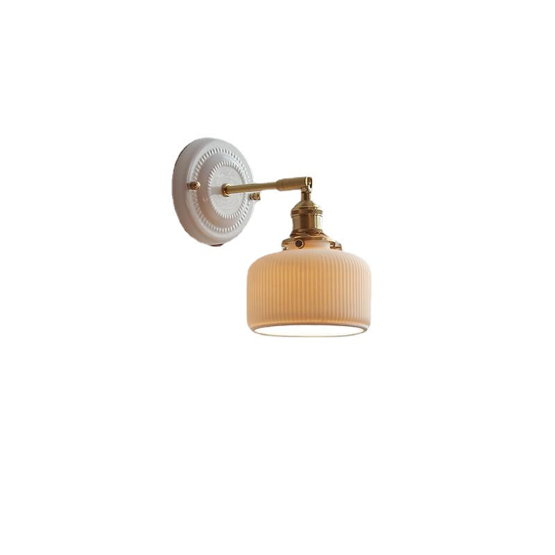 KyoLicht: Vintage Wall Light Ceramic & Brass in Japanese Design – for Bedroom & Living Room