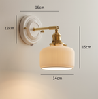 KyoLicht: Vintage Wall Light Ceramic & Brass in Japanese Design – for Bedroom & Living Room