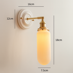 KyoLicht: Vintage Wall Light Ceramic & Brass in Japanese Design – for Bedroom & Living Room