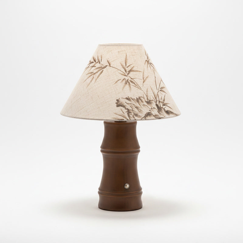 Bamboo-Inspired Rechargeable Table Lamp