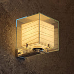 Acrylic Cube Paper Lantern Wall Sconce