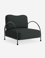 Luna Outdoor Accent Chair | Slim Metal Frame, Supportive Seat