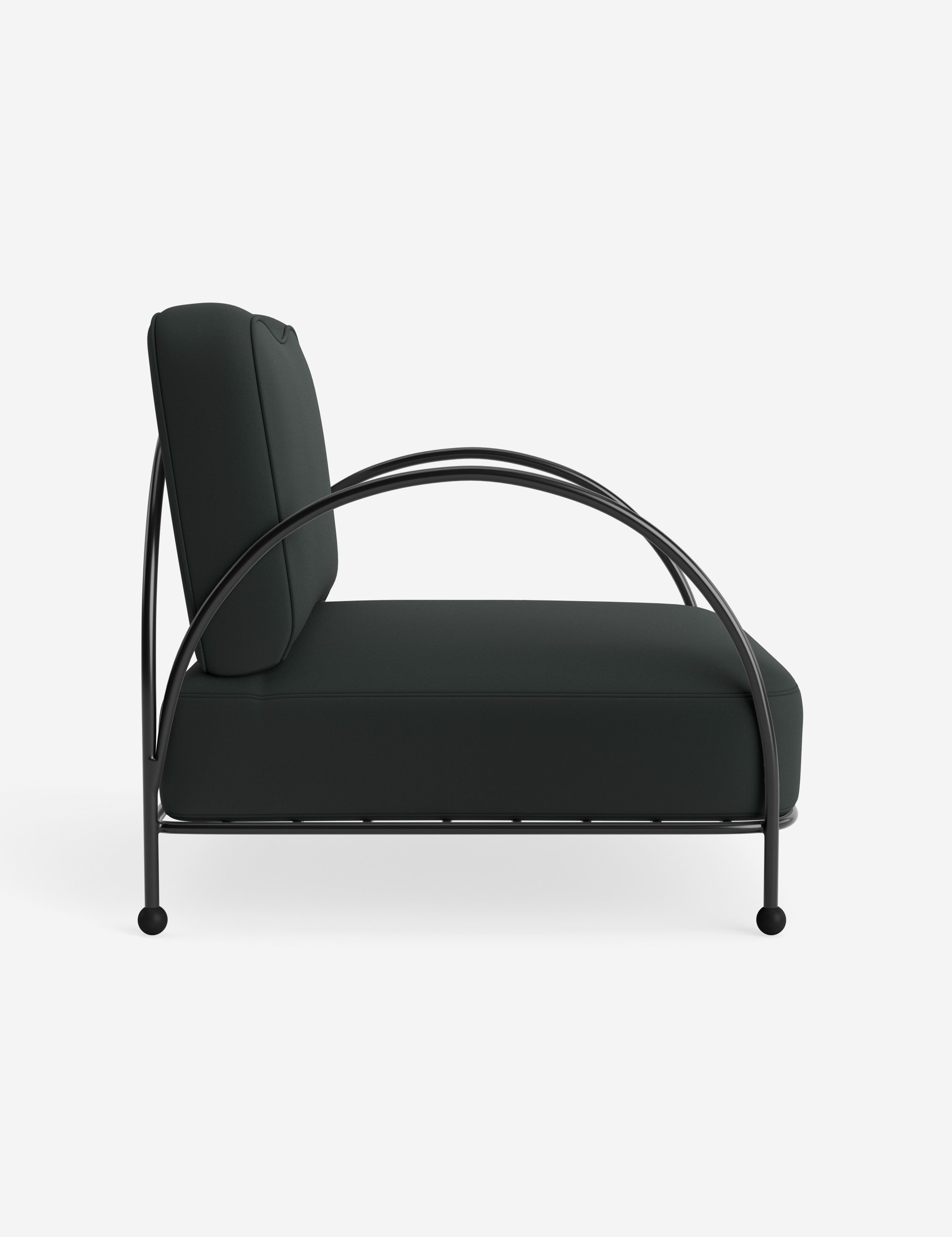 Luna Outdoor Accent Chair | Slim Metal Frame, Supportive Seat
