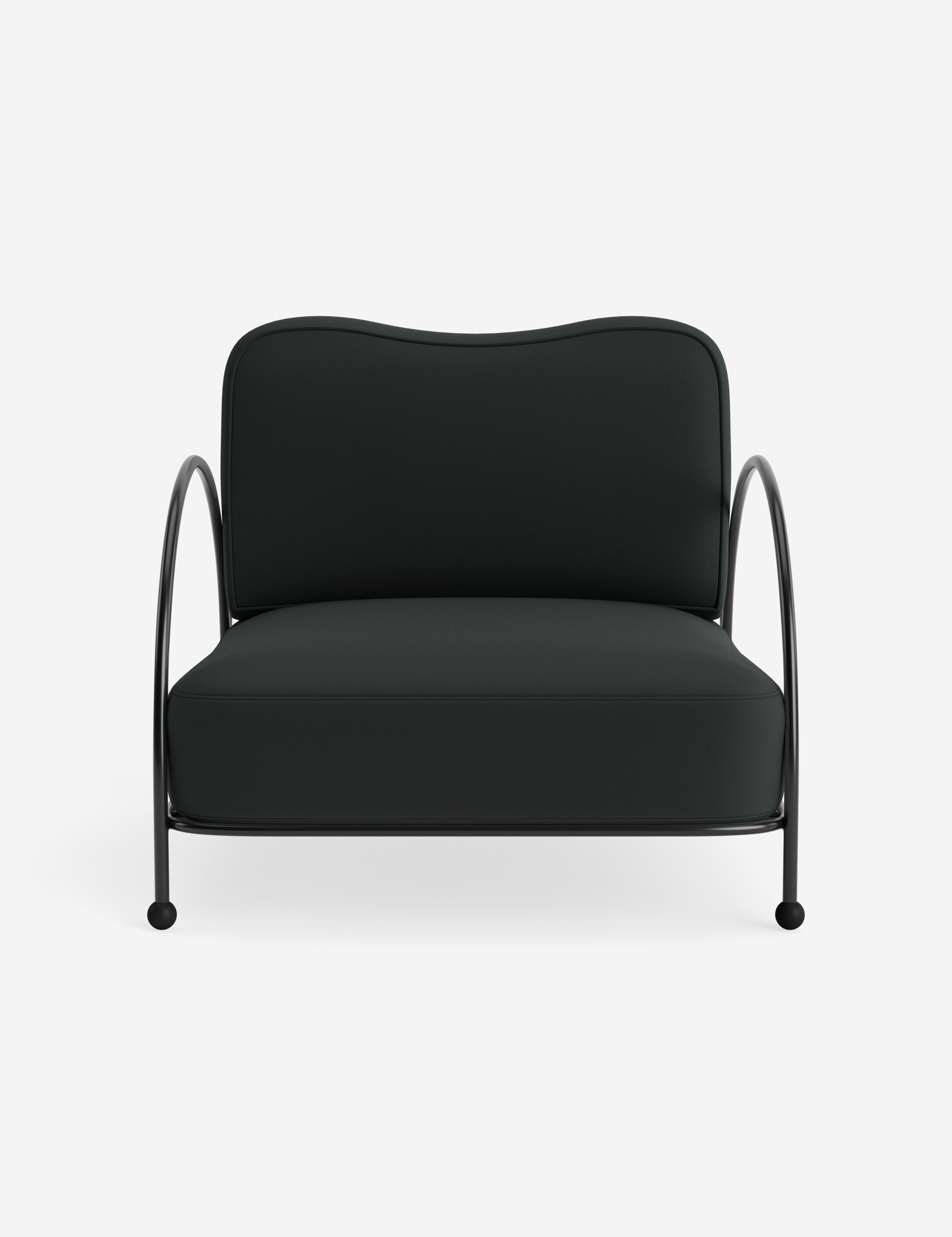 Luna Outdoor Accent Chair | Slim Metal Frame, Supportive Seat