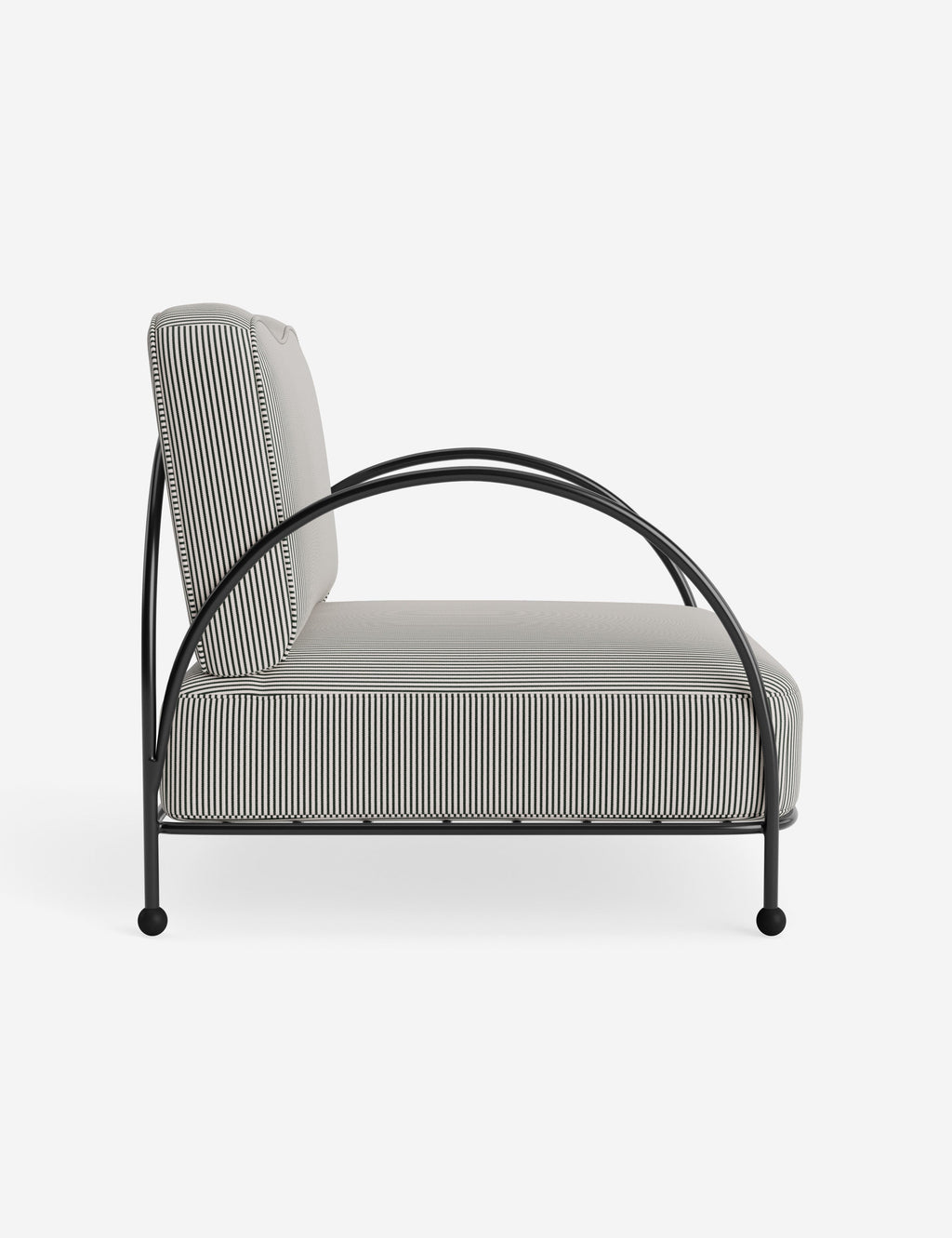 Luna Outdoor Accent Chair | Slim Metal Frame, Supportive Seat