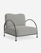 Luna Outdoor Accent Chair | Slim Metal Frame, Supportive Seat