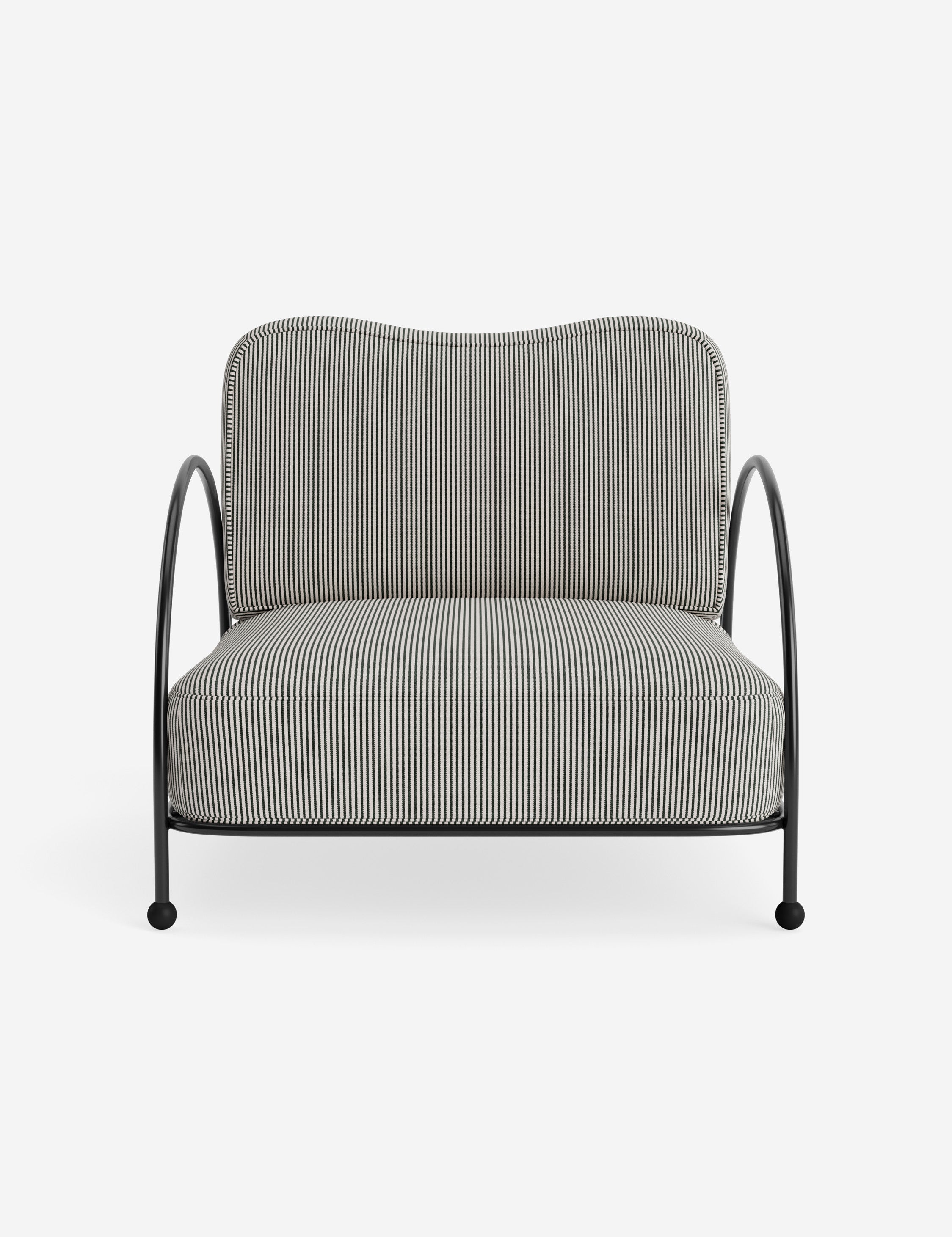 Luna Outdoor Accent Chair | Slim Metal Frame, Supportive Seat