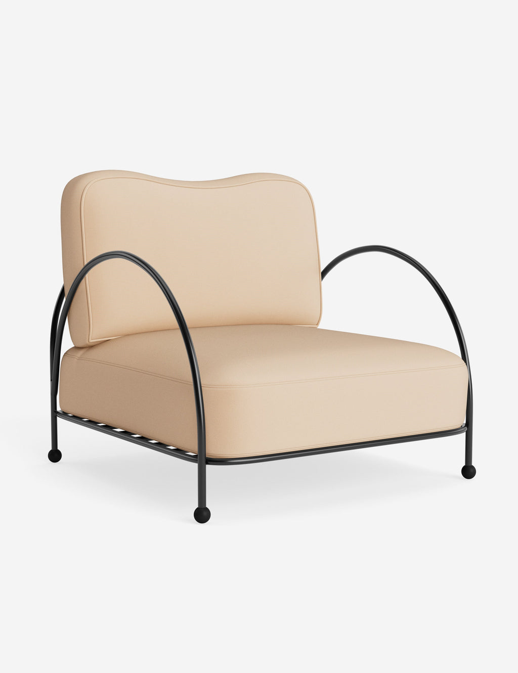 Luna Outdoor Accent Chair | Slim Metal Frame, Supportive Seat